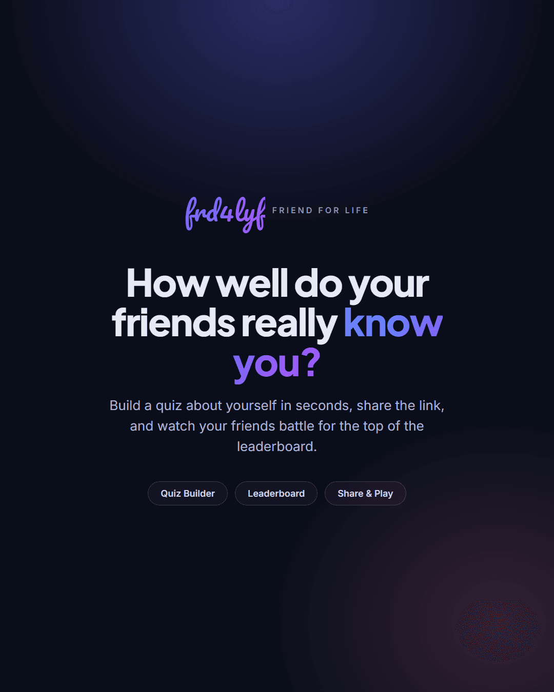 frd4lyf - Friend for Life - Web Application by KDart Studios